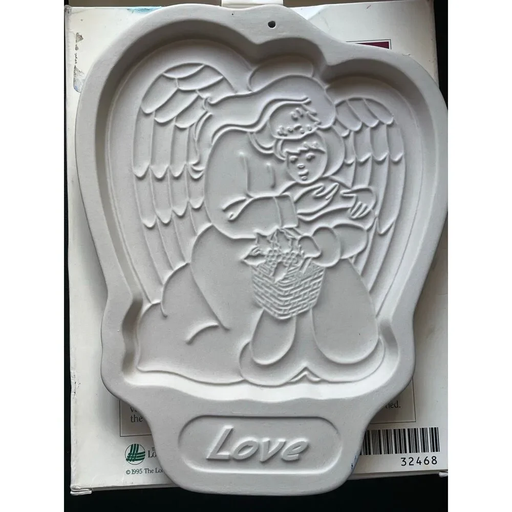 NEW 1995 longaberger pottery angel series cookie mold